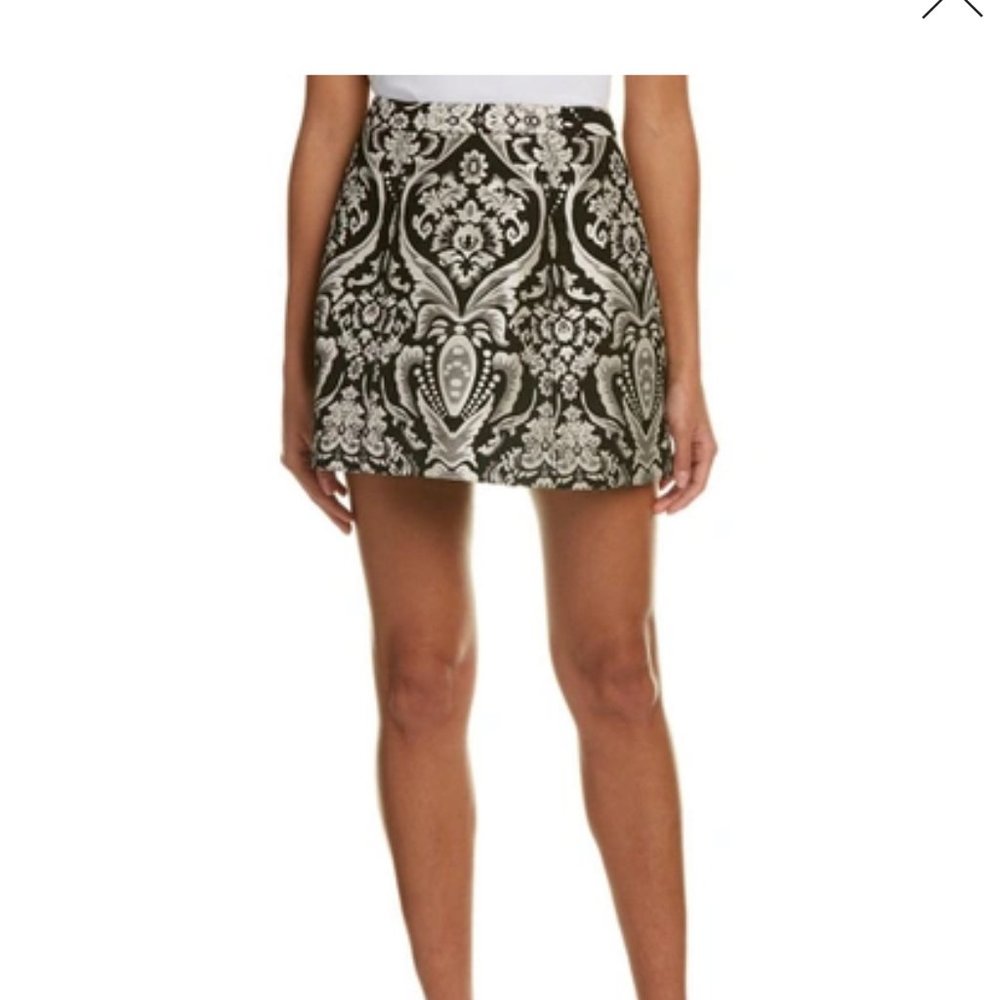 Alice + Olivia Loran Jacquard A-Line Skirt